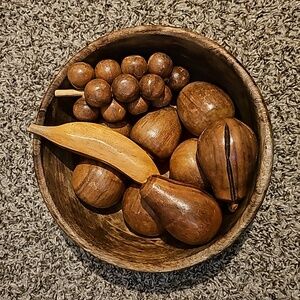 Mid Century wooden fruit